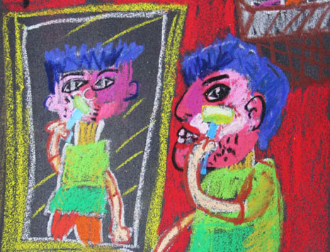 刮胡子-儿童画提高班2014年10月18日