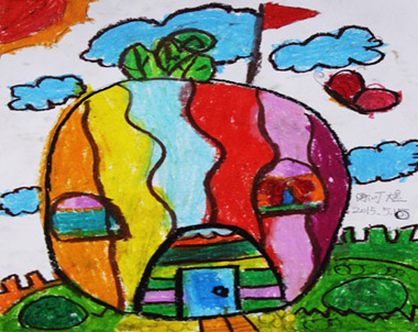 水果创意画-儿童画精英班,提高班,初级班-2015年5月8日学生作品