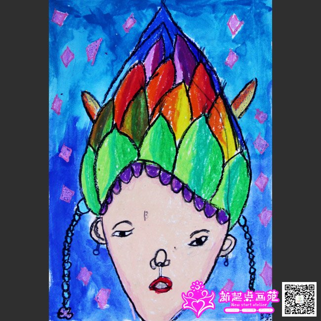 发型设计秀-儿童画精英班-2015年5月30日学生作品-新起点画苑