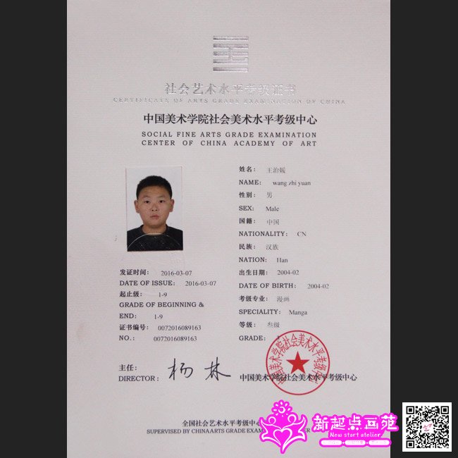 【喜报】新起点画苑2016年1月美术考级人员全部通过考级
